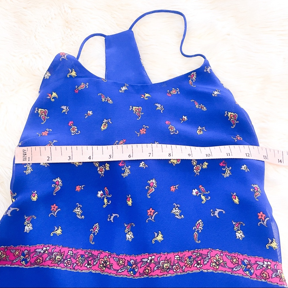 4/$25 Norah | blue paisley print tank top size small - Picture 6 of 6